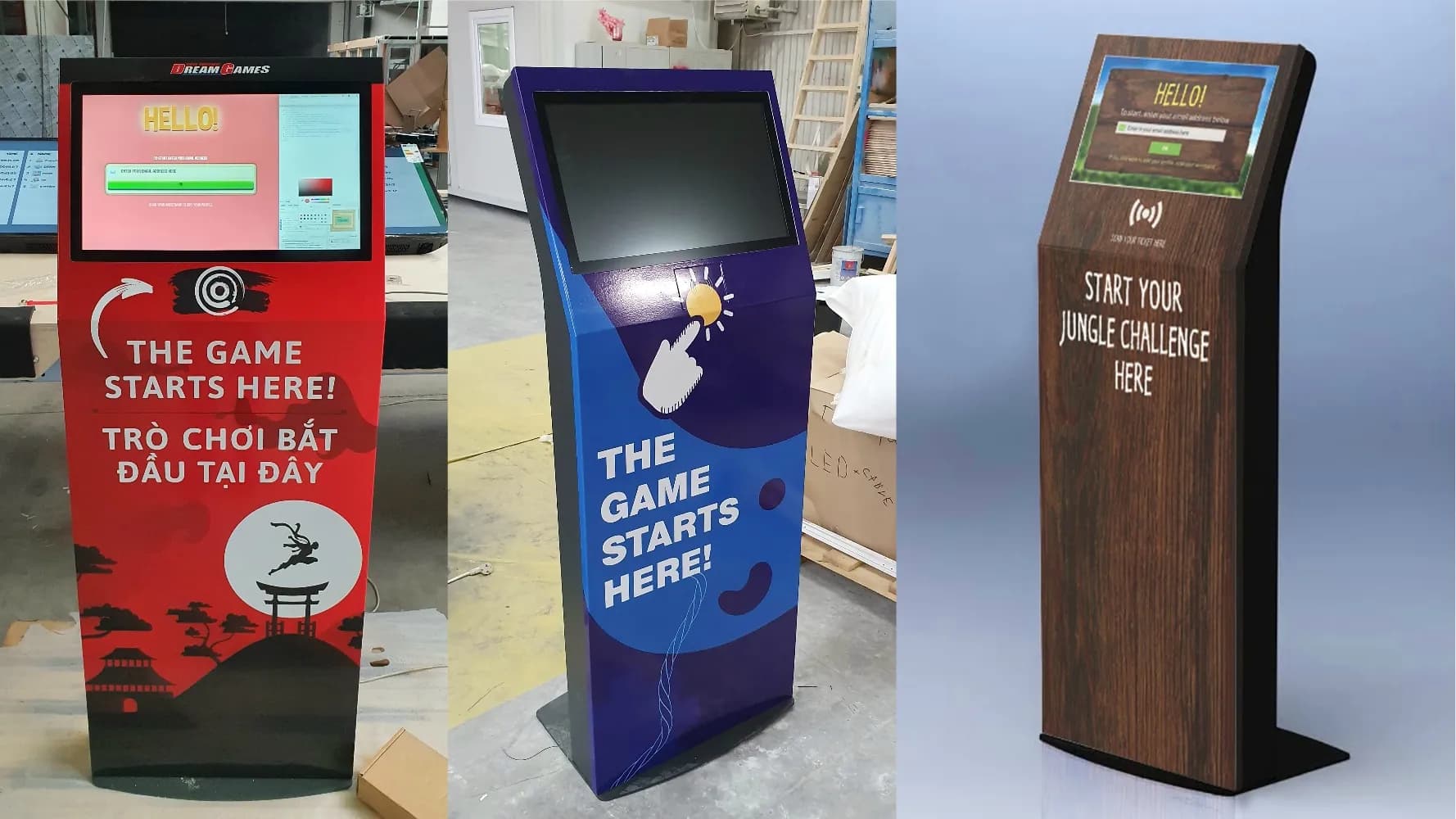 Custom kiosks for the Gamifier system
